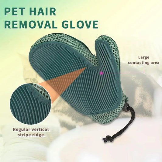 1pc 2 In 1 Cat Hair Glove & Pet Fur Remover - MyPetDollar.com
