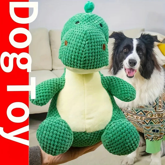 Green, Durable, Chewable Plush Dinosaur Dog - MyPetDollar.com