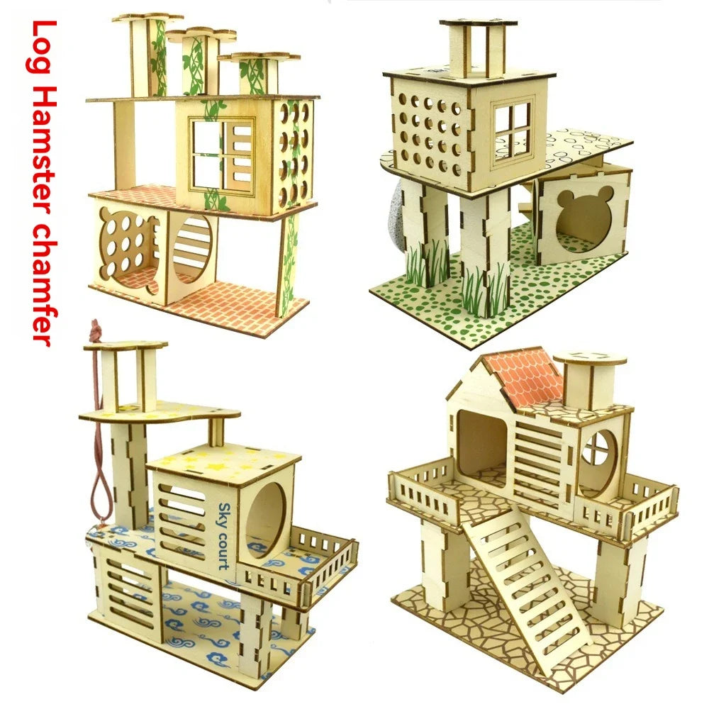 Hamster chamfer minipet toy tree nest ladder - MyPetDollar.com