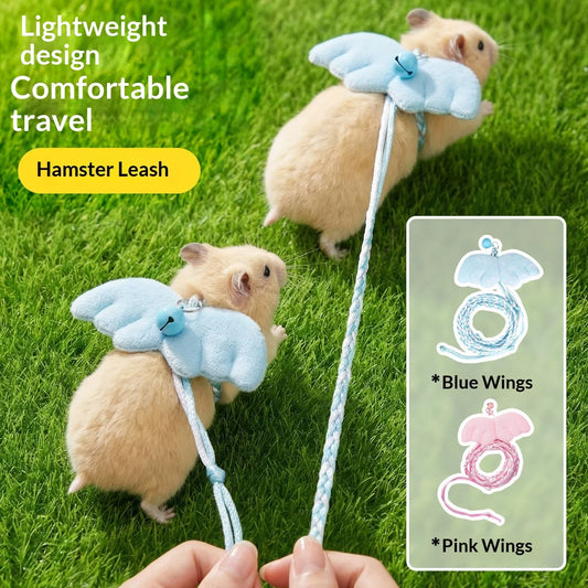 Angel Wings Hamster Harness Leash With Bell - MyPetDollar.com