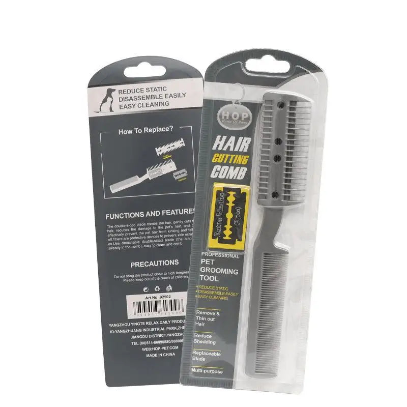 Pet Grooming Comb With 2 Blades Hair Trimmer - MyPetDollar.com