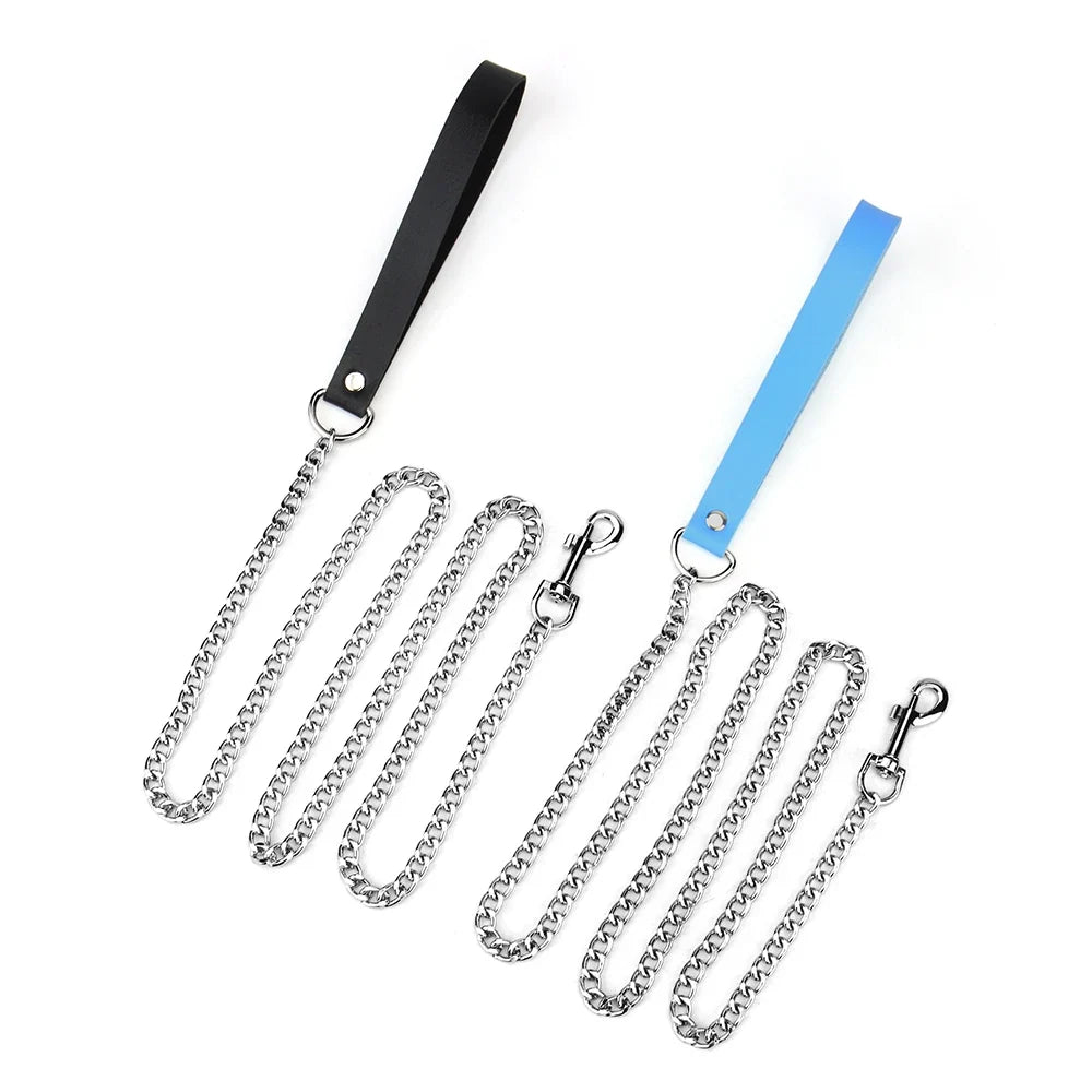 Leather Dog Leash Metal Alloy Pet Dog Leash - MyPetDollar.com