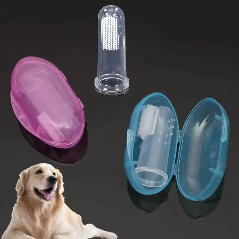 1/2/3Pcs Soft Pet Finger Toothbrush Teddy - MyPetDollar.com