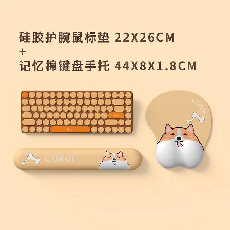 Kawaii Animals Style Girl Ergonomics Mouse Pad, Non-Slip