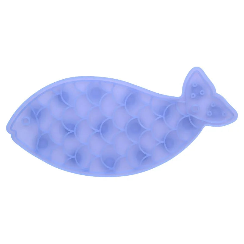 Silicone Blue Fish Cat Lick Mat - MyPetDollar.com