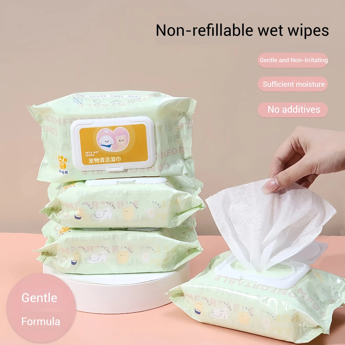 3 Packs, 80 Pet Wipes Per Pack, Pet Wipes - MyPetDollar.com