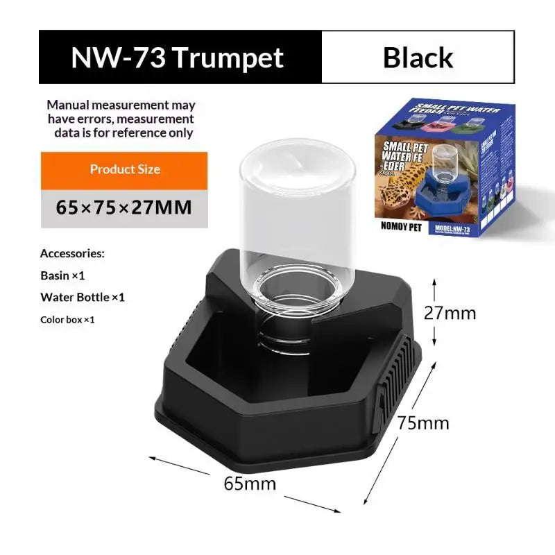Durable Reptile Auto Hydration Dispenser Dish – 15 Colors