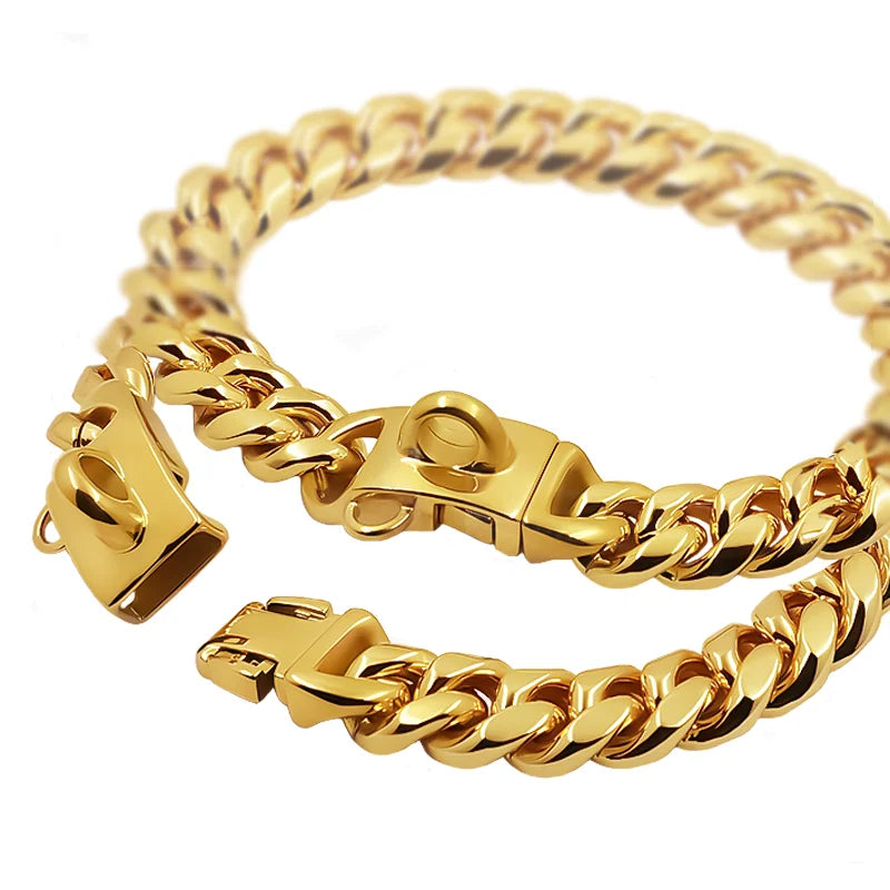 Metal Dog Collar Stainless Steel Pet Choker - MyPetDollar.com