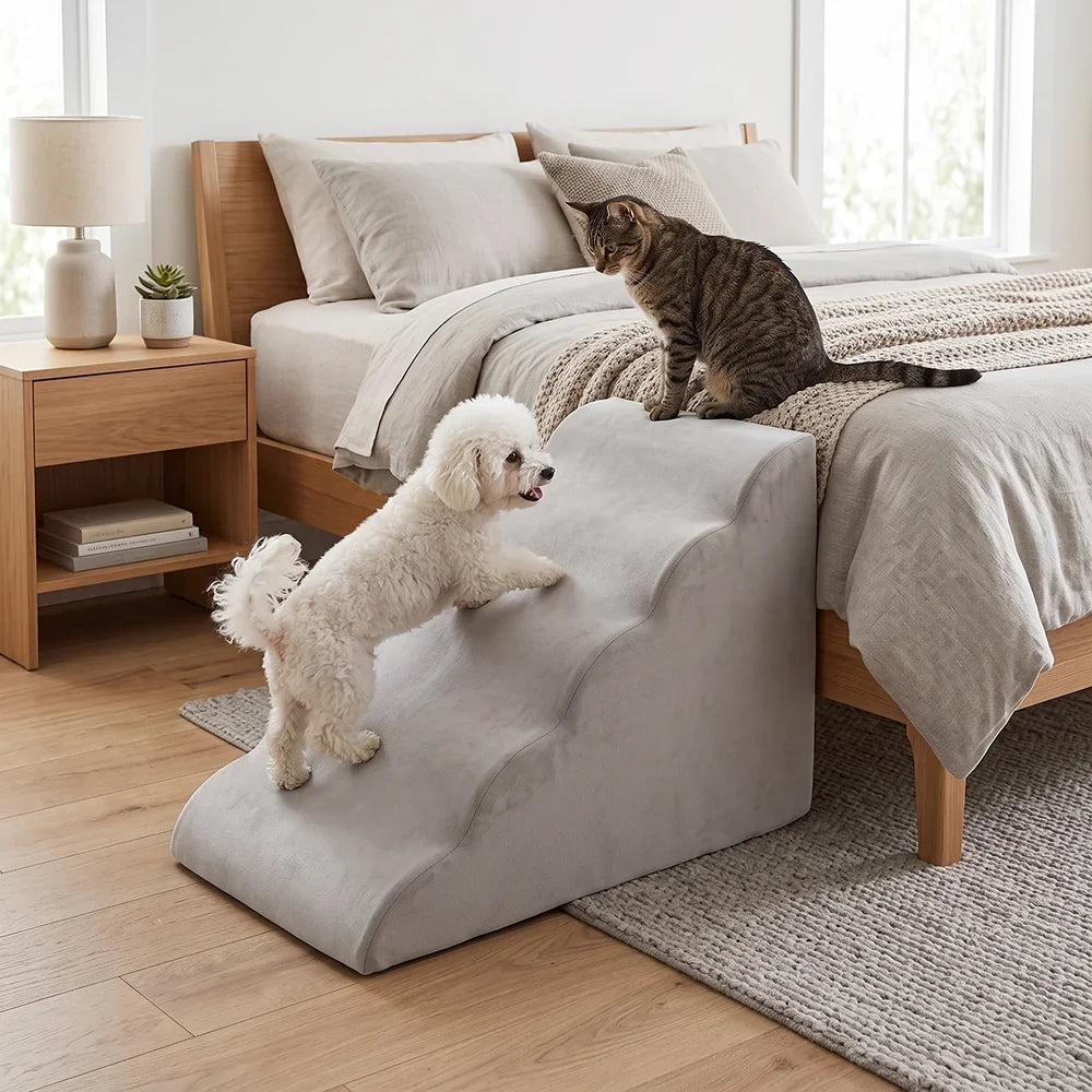 High Density Foam Pet Stairs with Gentle - MyPetDollar.com
