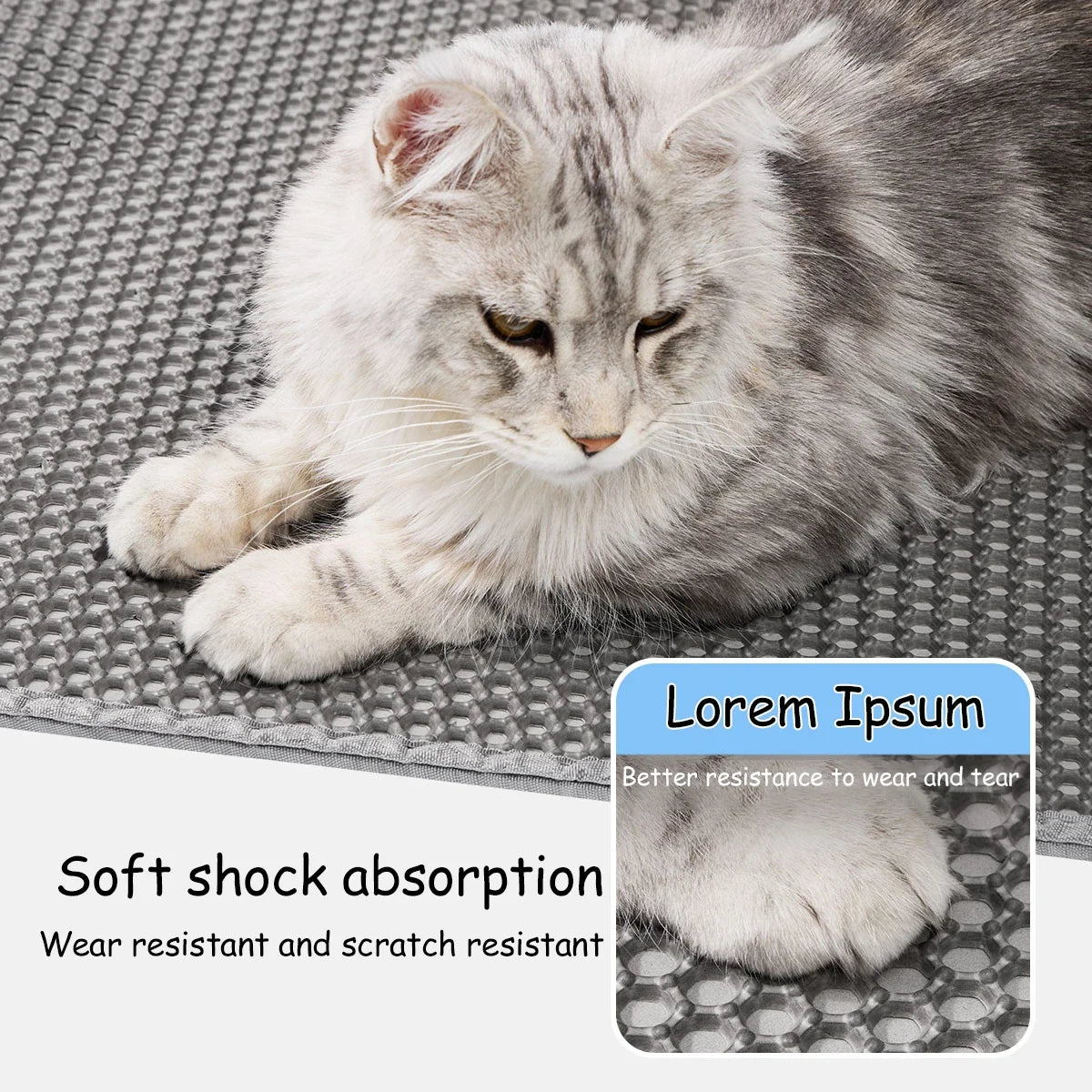 60CMX90CM Cat Litter Mat Waterproof Double - MyPetDollar.com