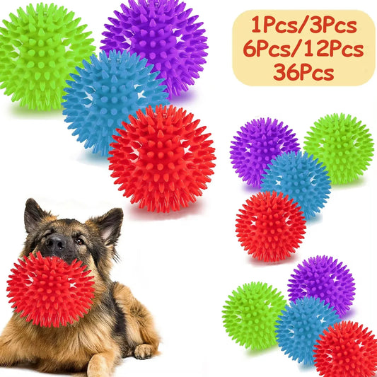 1/36pcs Squeaky Dog Toys Spiky Dog Balls - MyPetDollar.com