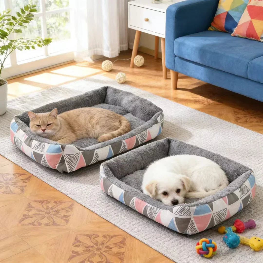 Black Plush Dog Bed for Large, Medium and - MyPetDollar.com