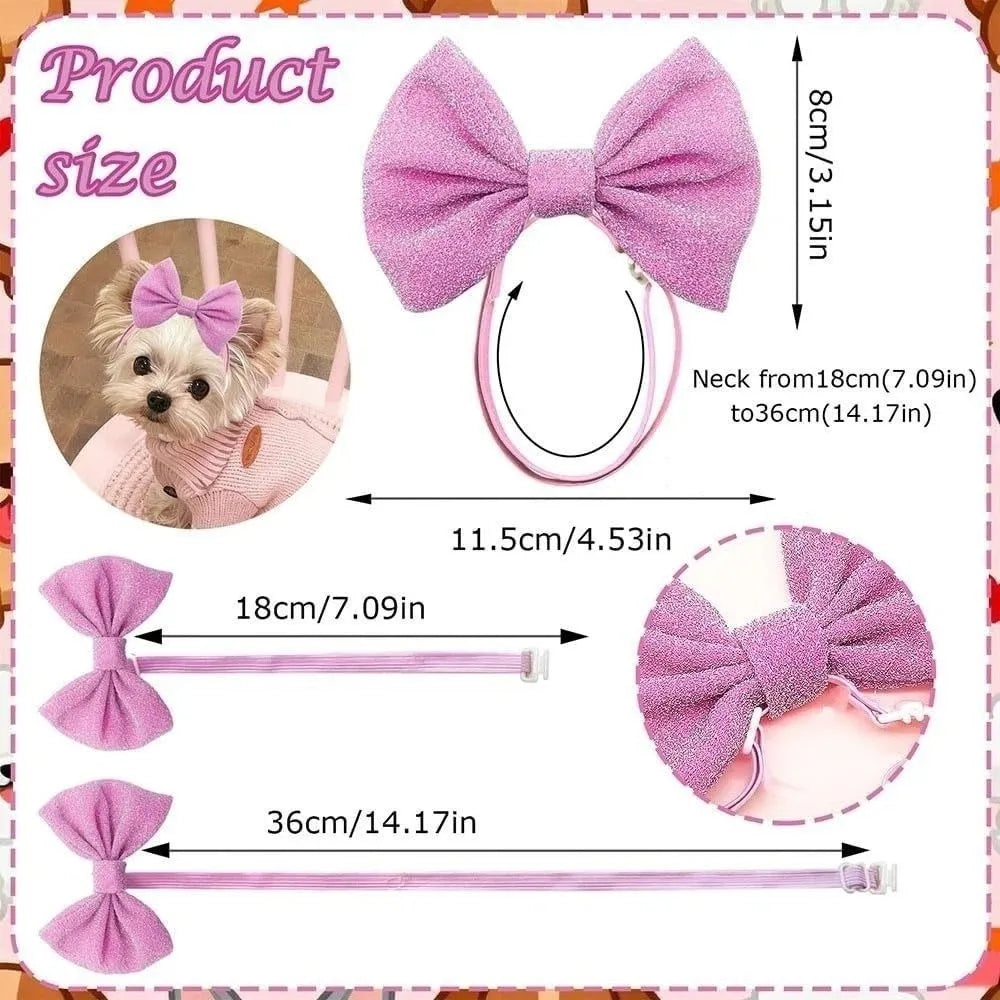 Cloth Dog Hair Bow Headbands Colorful - MyPetDollar.com