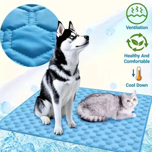 Summer Pet Cooling Mat Breathable Ice Silk - MyPetDollar.com