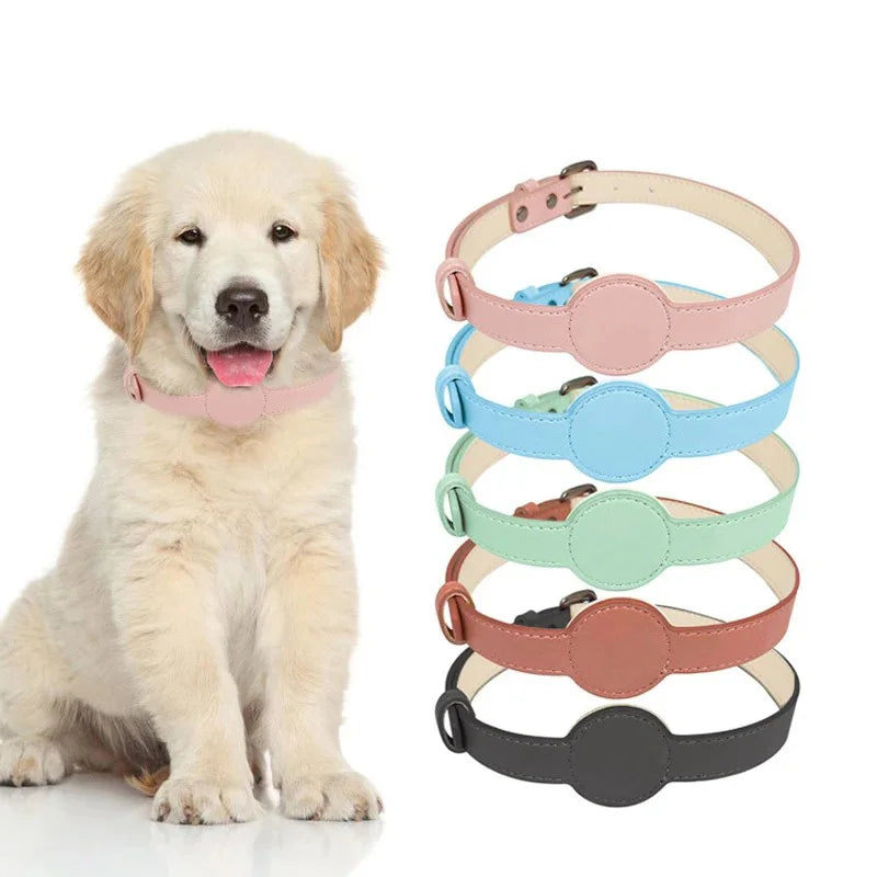 Leather AirTag Cat Collar-Non Breakaway - MyPetDollar.com