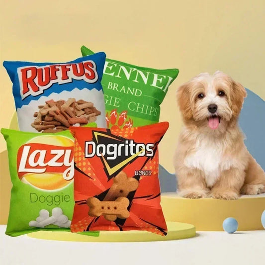 Potato Chip Bag Funny Dog Toys Plush - MyPetDollar.com