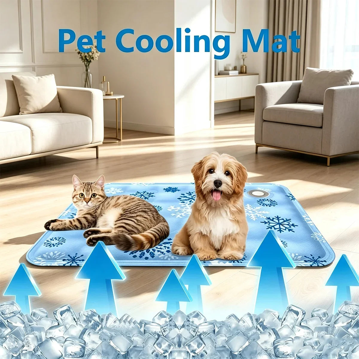 Pet Cooling Mat Ice Gel Self-Watering - MyPetDollar.com