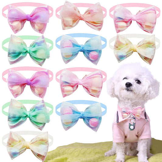 50PCS Lace Bow Ties for Small Dog Adjustable - MyPetDollar.com