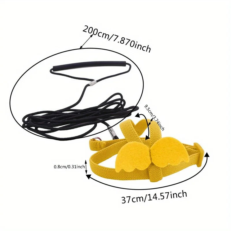 Adjustable Parrot Bird Harness Leash Set - MyPetDollar.com