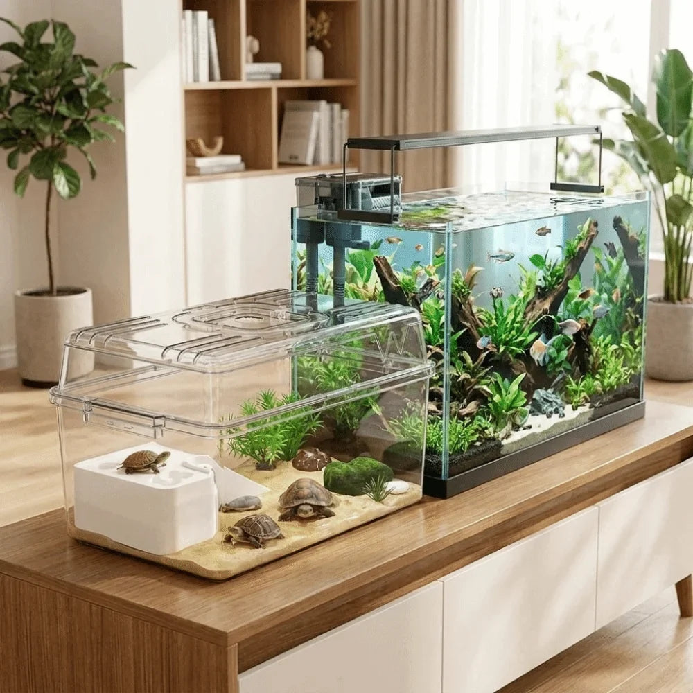 Transparent Turtle Tank Breathable Portable - MyPetDollar.com