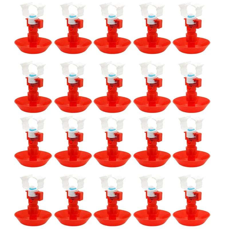 5 10 Automatic Chicken Water Nipple Drinker Dish – 3 Colors