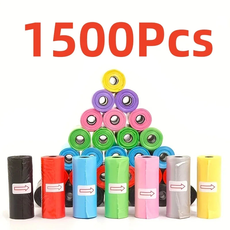 1500pcs Random Color Dog Poop Bag Pet Poop - MyPetDollar.com