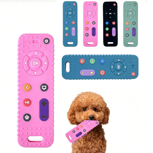 1 silicone remote control shaped puppy chew - MyPetDollar.com