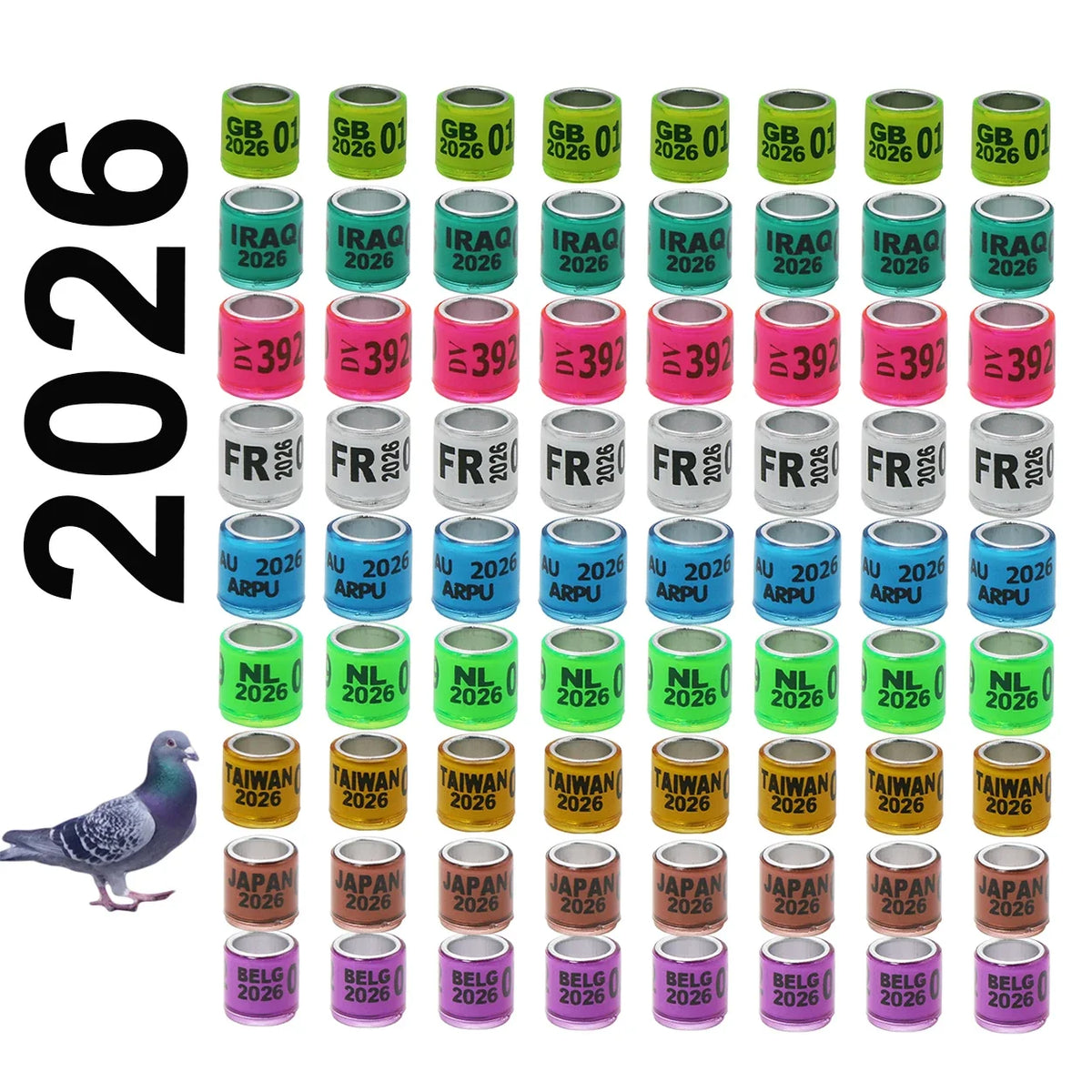 100 Pcs2026 Aluminum Plastic Pigeon Foot - MyPetDollar.com