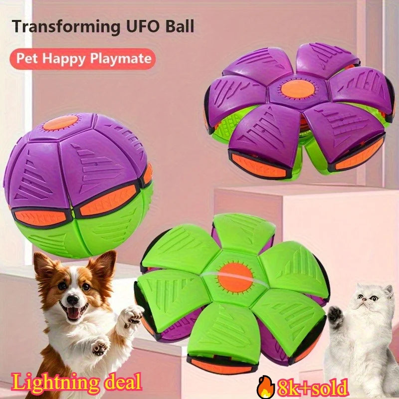 1Pc Deformable UFO Shaped Dog Toy, Durable - MyPetDollar.com