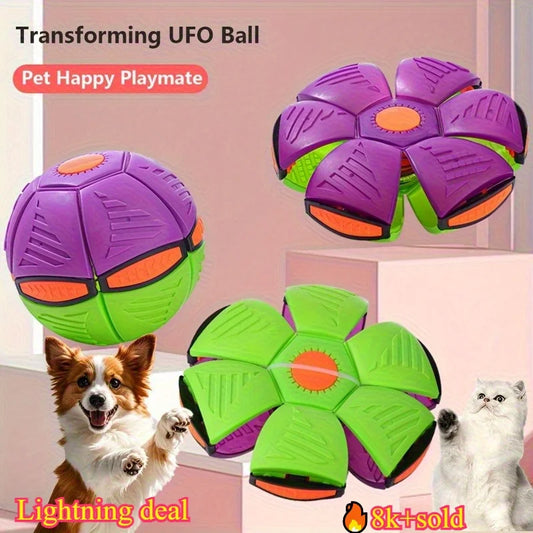 1Pc Deformable UFO Shaped Dog Toy, Durable - MyPetDollar.com