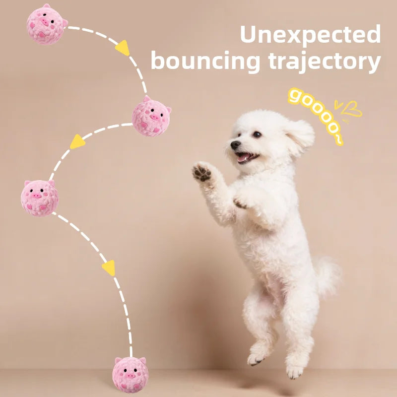Mini Plush Squeaky Bouncy Ball Dog Toy Cute - MyPetDollar.com