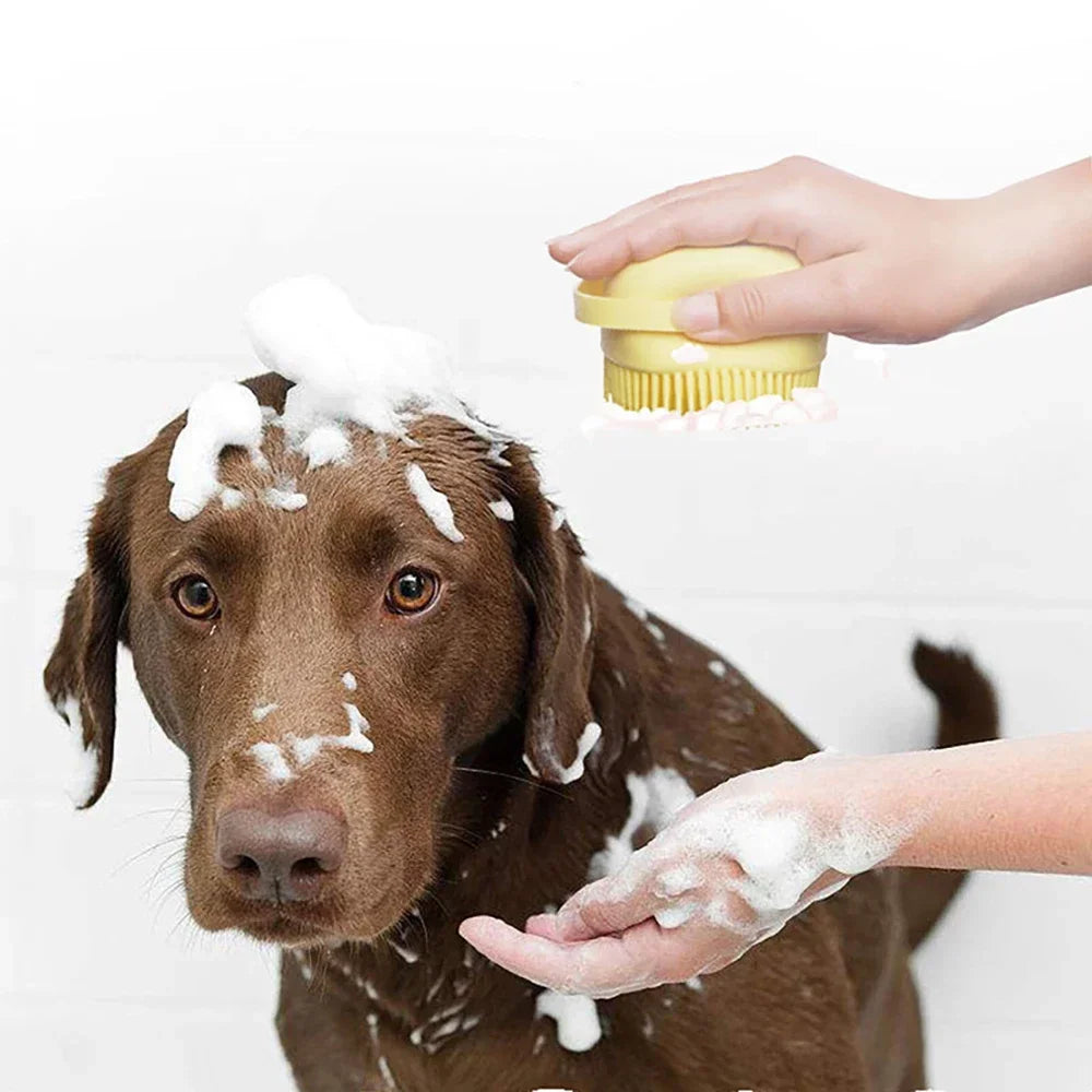 Pet Silicone Bath Foaming Massage Brush - MyPetDollar.com