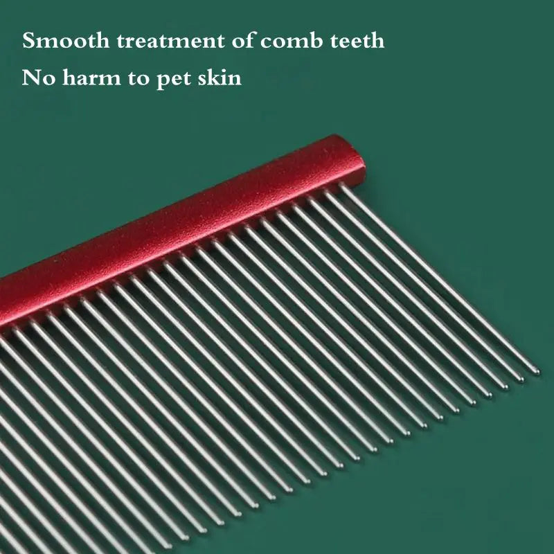 0.1cm Dense Toothed Pet Comb Light Aluminum - MyPetDollar.com