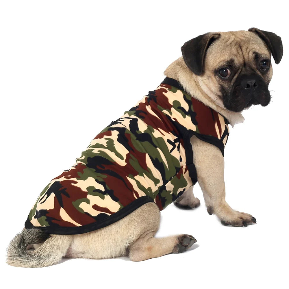 Dog Camouflage Print Vest, Pet Shirt Vest - MyPetDollar.com