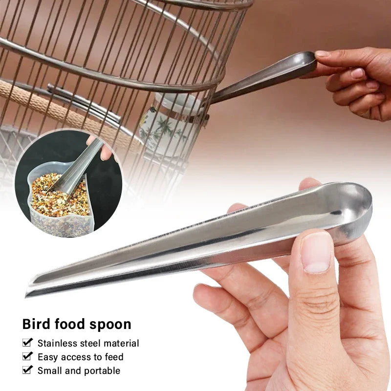Bird Feeding Spoon Pet Parrot Cage – 3 Colors