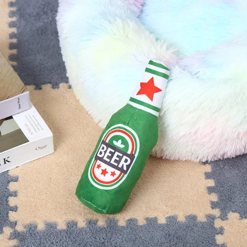 Printed Pattern Plush Filling Vodka Whiskey - MyPetDollar.com