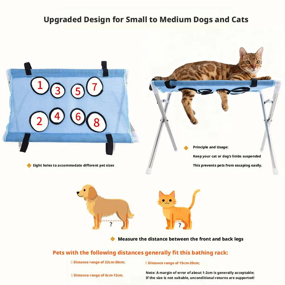 Pet Bathing Hammock Stand Foldable Dog Cat - MyPetDollar.com