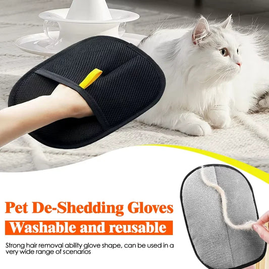 Cat Dog Hair Remover Gloves 2 in 1 Pet Hair - MyPetDollar.com
