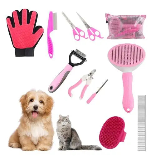 8Pcs Combo Set Cat Brush Beauty Kit with Pet - MyPetDollar.com