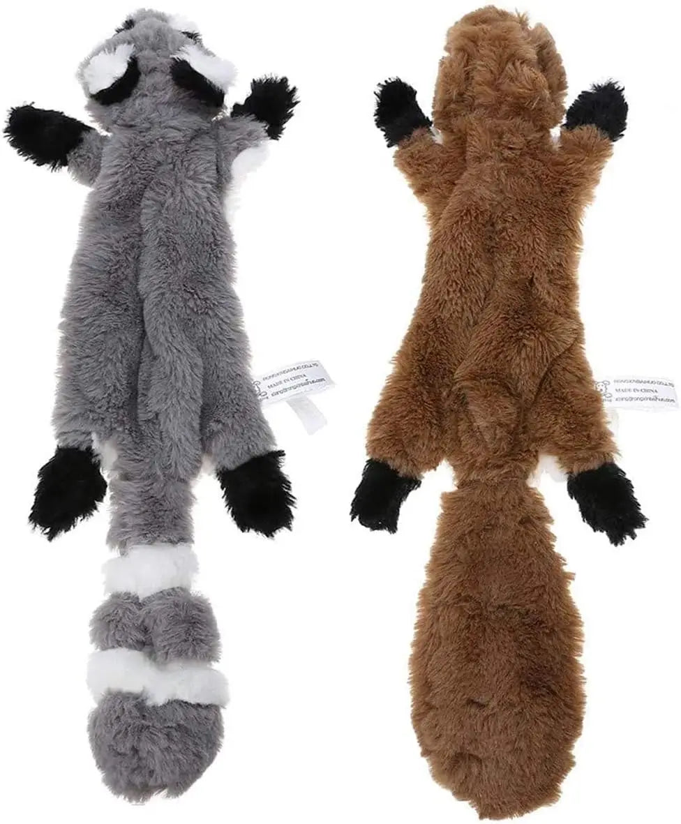 Plush Dog Toys Squirrel Raccoon Fox 18 Inch Stuffing Free