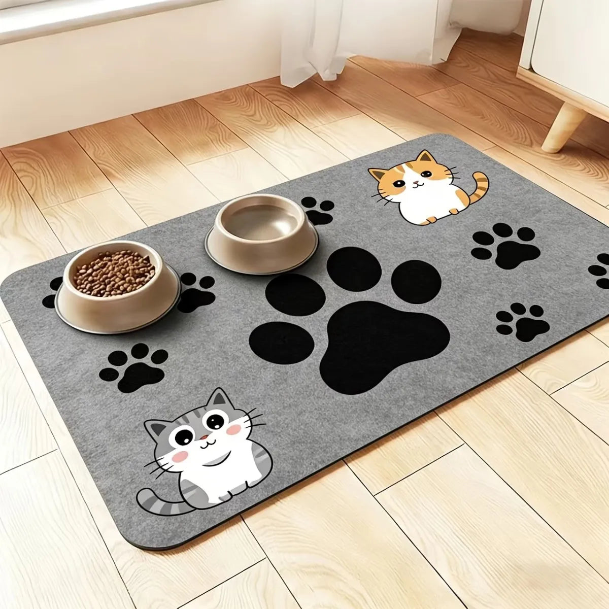 Pet Feeding Mat for Dogs Cats Square Heavy - MyPetDollar.com