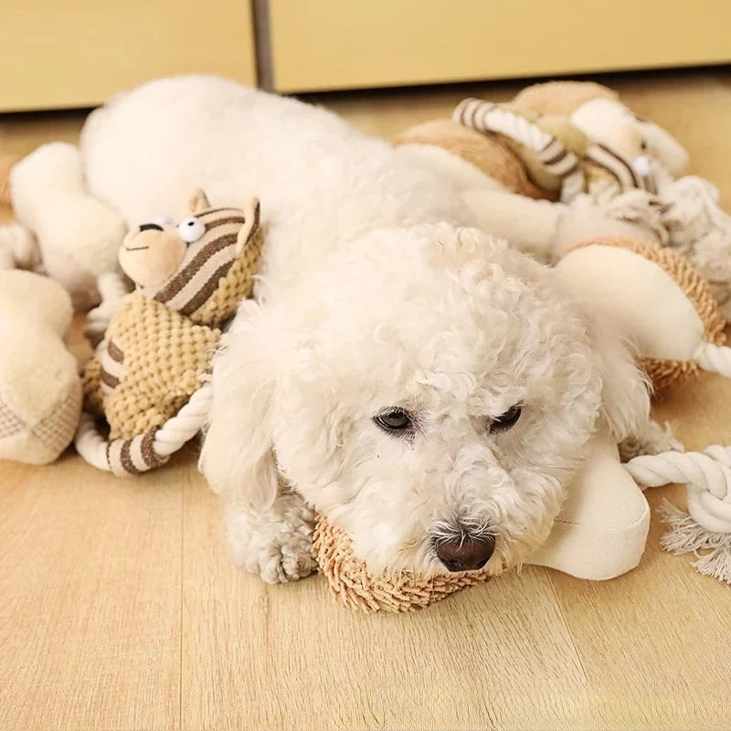 Pet Cotton Rope Toy Dog Sound Canvas Molar - MyPetDollar.com