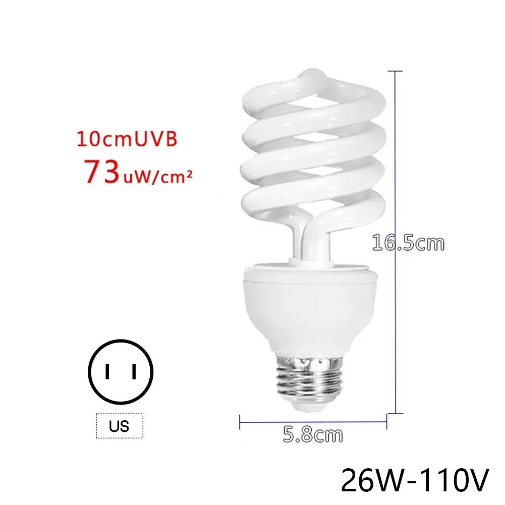 UVB 5.0 10.0 Reptile Heating Lamp13w 26w Rays Energy Light – 8 Colors