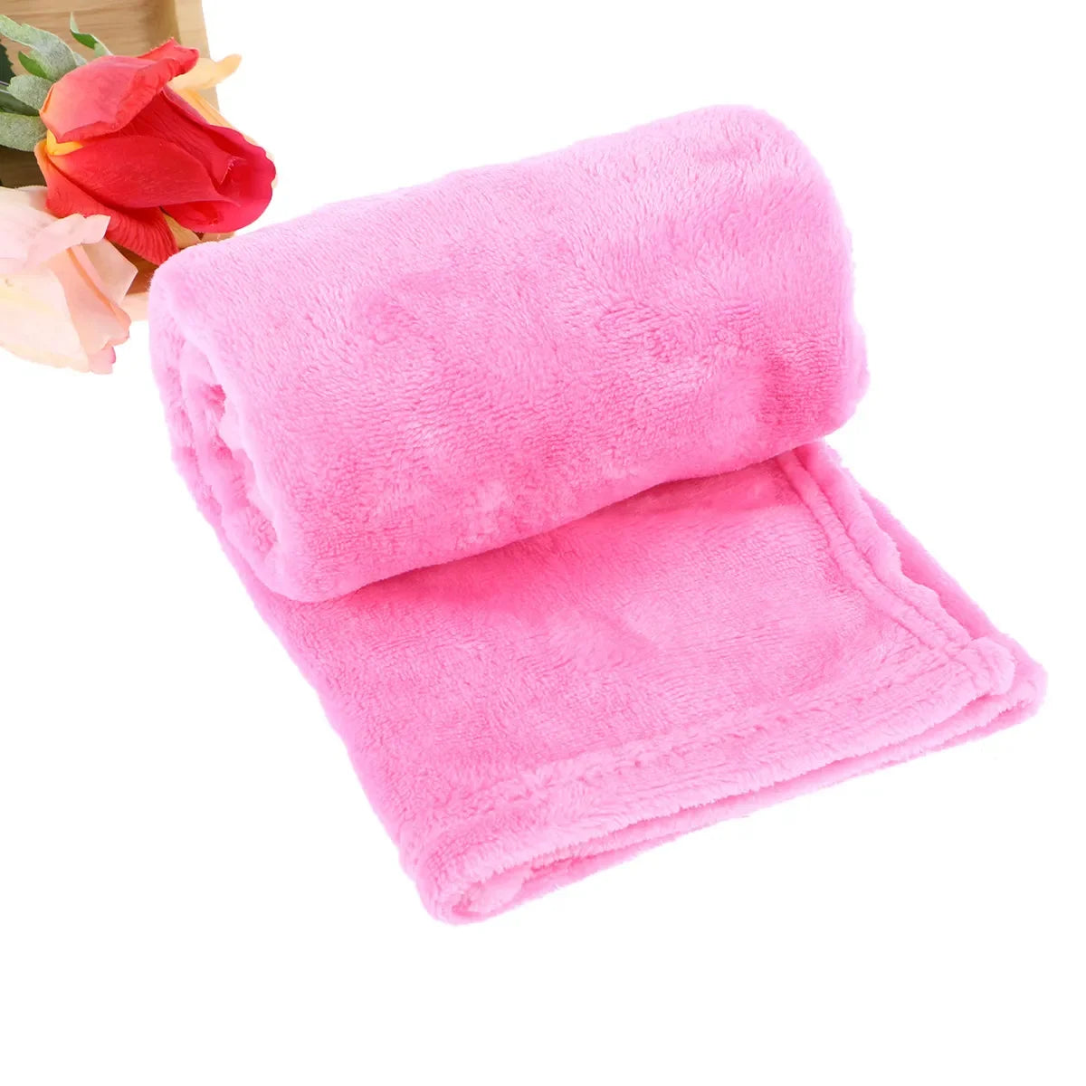 Premium Flannel Pet Blanket Pink Lightweight - MyPetDollar.com