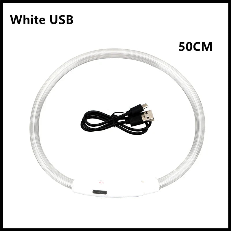 USB Rechargeable Luminous Collar Adjustable - MyPetDollar.com