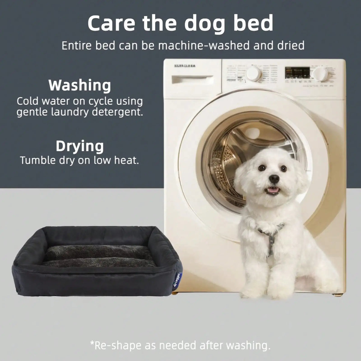 Medium Dog Washable Rectangular Dog Bed, - MyPetDollar.com