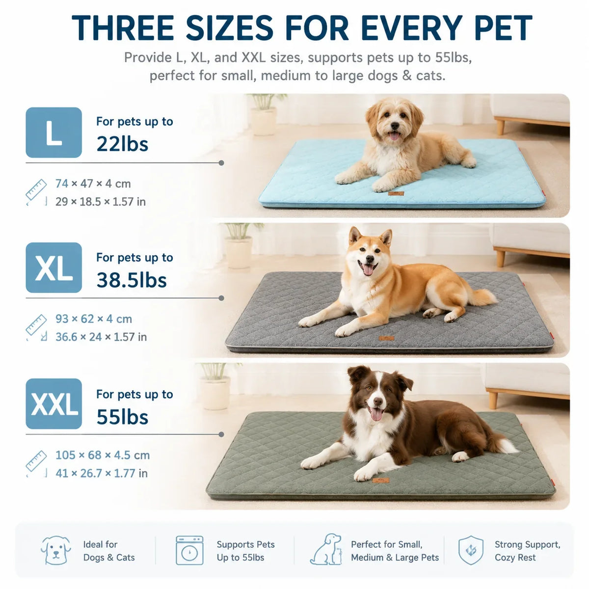 Dog Bed Mat Summer Soft All Seasons - MyPetDollar.com