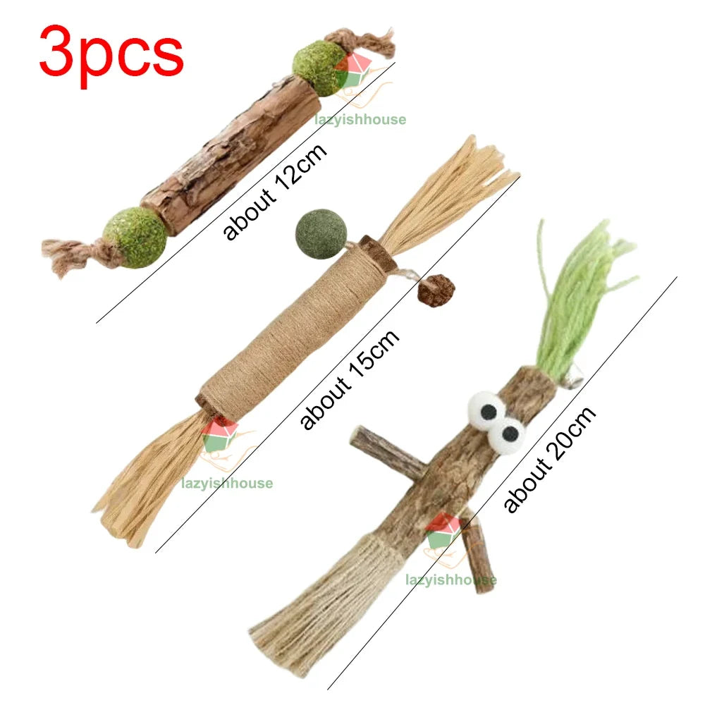 Cat Toys Pet Sticks Cleaning Tooth Catnip Bite Resistant Teeth