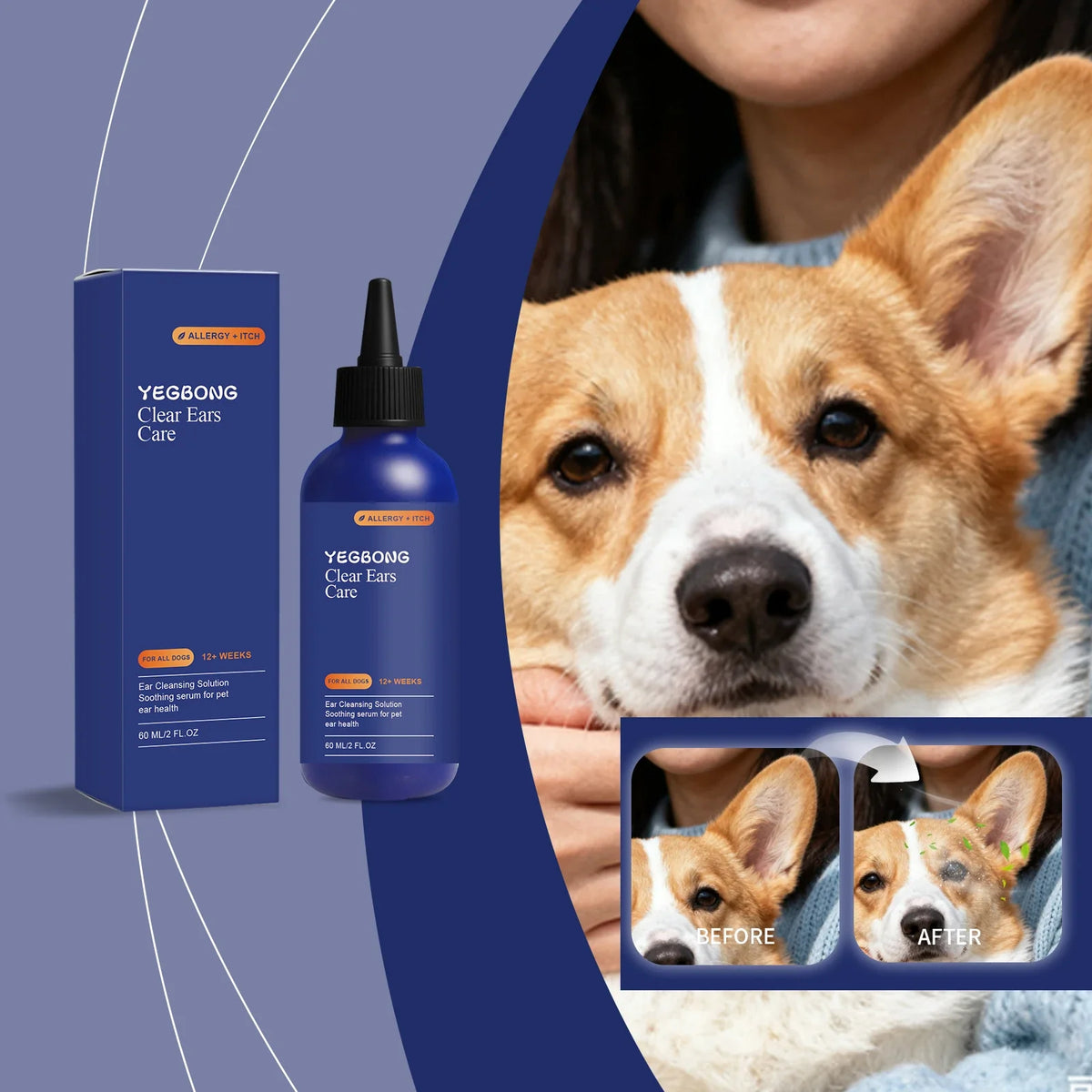 Dog Ear Cleaner Liquid Ear Wax Dirt Remove - MyPetDollar.com