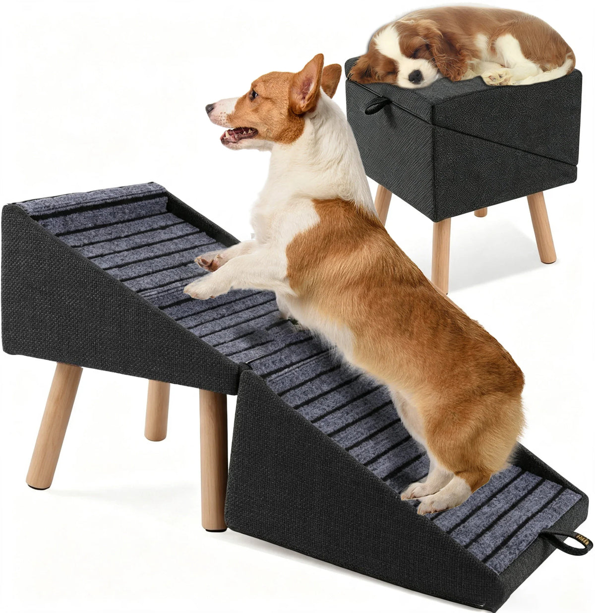 4-Tier Foldable Dog Stairs for Small Medium Large 2 – 3 Colors